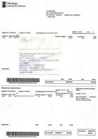 Recibo por derechos de oficina sellado